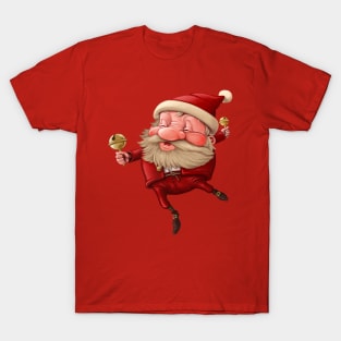 Santa Claus and the bell's dancing T-Shirt